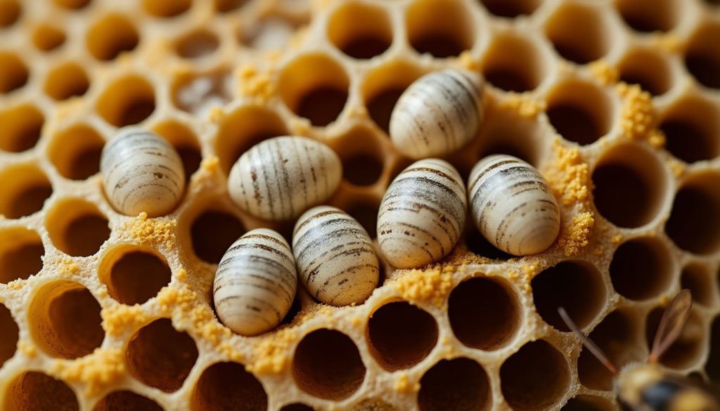 Cycle du couvain de l’œuf à l’abeille adulte — free download